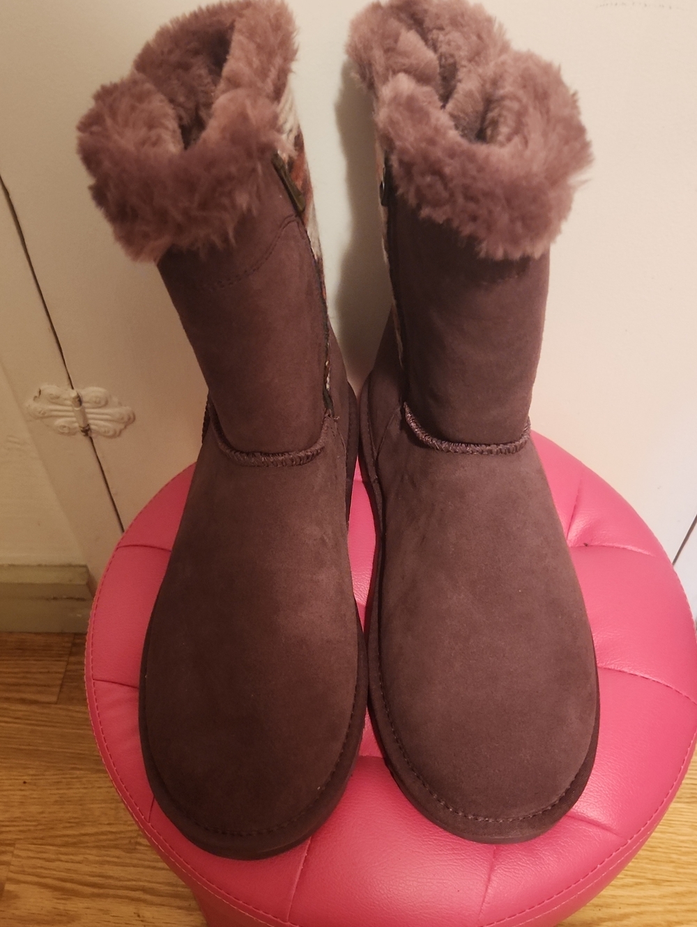 🔥Lamo NWOT Plush Faux-Shearling Mid-Calf Winter Boots in Dark Brown